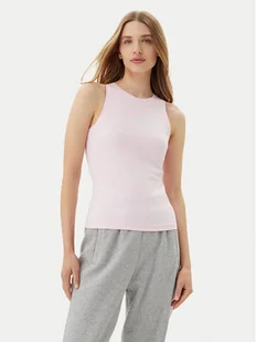 adidas Top Essentials Linear JC5797 Różowy Slim Fit - Koszulki i topy damskie - miniaturka - grafika 1