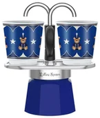 Zaparzacze i kawiarki - Bialetti Mini Express 2TZ 100 ml Joyful Christmas 2 x 45 ml niebieski - miniaturka - grafika 1