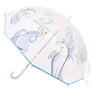 Textiel Trade przezroczysty parasol dla dzieci Królowa Śniegu II Elsa i Koń, Niebieski, Taille Unique - Parasole - miniaturka - grafika 1