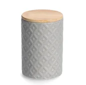 Pojemniki kuchenne - Żłobiony, ceramiczny słoik z wieczkiem, na produkty sypkie, 770 ml - miniaturka - grafika 1