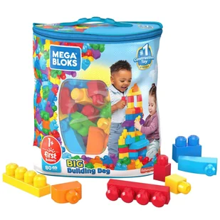 Fisher Price Mega Bloks Klocki 80 elementów Torba First Builders Cyp72 - Klocki - miniaturka - grafika 1