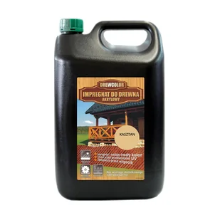 Impregnat akrylowy do drewna 5 l kasztan Drew Color - Farby i impregnaty do drewna - miniaturka - grafika 1