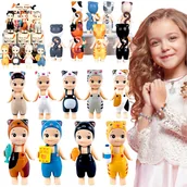 Figurki dla dzieci - LALKA MINI FIGURKA KOLEKCJONERSKA SONNY ANGEL LALECZKA NA TELEFON KOTKI KOT - miniaturka - grafika 1