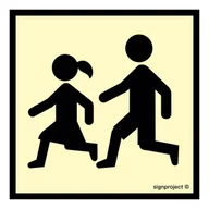 Systemy ekspozycyjne i znaki informacyjne - SA013 UWAGA! DZIECI, PN - PŁYTA PCV 1MM; (600X600MM) - miniaturka - grafika 1