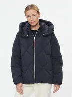 Kurtki damskie - Tommy Hilfiger Kurtka puchowa Diamond Baffle WW0WW40199 Granatowy Relaxed Fit - miniaturka - grafika 1