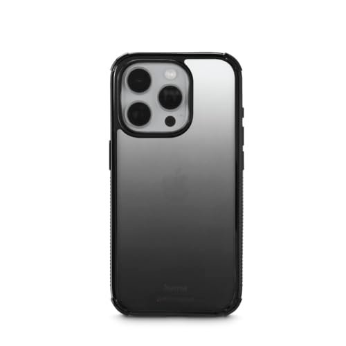 Hama Etui na telefon komórkowy Extreme Protect do Apple iPhone 15 Pro (licencja Bumper D3O, odporna na uderzenia, upadki i pęknięcia, etui do ładowania indukcyjnego, gradientu kolorów), czarne