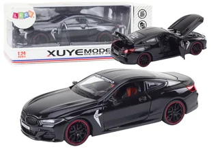 Auto Sportowe Metalowe Napęd Frykcyjny Otwierane Elementy 1:24 Czarne - Samochody i pojazdy dla dzieci - miniaturka - grafika 1