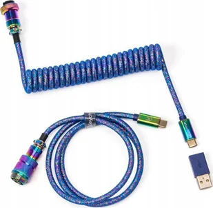 Kabel USB Keychron USB-A + USB-C - USB-C 1.1 m Niebieski Cab-8 - Kable USB - miniaturka - grafika 1