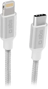 SBS Silver Metal Braided USB-C - Lightning sudraba - Vads - Kable USB - miniaturka - grafika 1