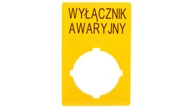 Inne akcesoria elektryczne - Eaton Szyld do przycisków awaryjnych PL M22-XZK-PL99 167637 167637 - miniaturka - grafika 1