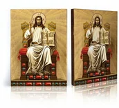 Ikony i obrazy sakralne - Ikona religijna Chrystus Pantokrator - miniaturka - grafika 1