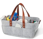 Torby i organizery dla mam - ORGANIZER TORBA Kosz Filc Dla Dziecka Mamy Na Pieluszki Akcesoria DUŻY XXL - miniaturka - grafika 1