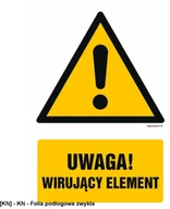Tablice BHP - SIGNPROJECT GF066 - Uwaga! Wirujący element 300x450 - miniaturka - grafika 1