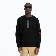 Bluzy męskie - Bluza męska Alpha Industries Reflective Print Sweater black - miniaturka - grafika 1