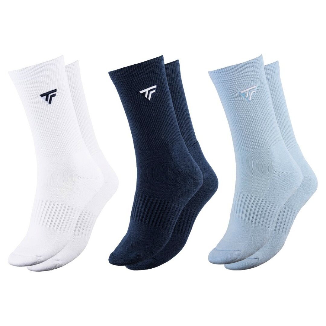 Skarpetki Tecnifibre Classic 3 Pack White/Marine/Glacier 44-48 EUR