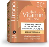 Kremy do twarzy - Lirene liftingujący krem ultraodżywczy z SPF 20 i witaminami A, C, E, B3, B5 50+ na dzień 50ml - miniaturka - grafika 1