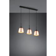 Lampy sufitowe - Trio Chiron lampa wisząca 3-punktowa czarna/mosiądz 310800308 310800308 - miniaturka - grafika 1