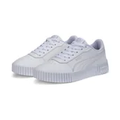 Buty trekkingowe damskie - Młodzieżowe sneakersy Carina 2.0 PUMA White Silver Gray - miniaturka - grafika 1