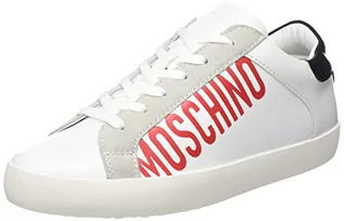 Sneakersy damskie - Love Moschino Damskie sneakersy Oxford płaskie, Bianco - 37.5 EU - grafika 1