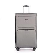 Walizki - Stratic Bendigo Light+ miękka walizka podróżna na kółkach, zamek TSA, 4 kółka, możliwość rozszerzenia, Silver, 84 cm, L Długi - miniaturka - grafika 1