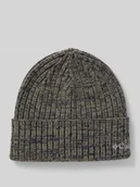 Czapki męskie - Czapka beanie z wyhaftowanym logo - miniaturka - grafika 1