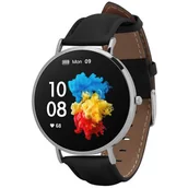 Smartwatch - Garett Verona Leather Srebrno-czarny - miniaturka - grafika 1