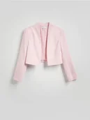 Marynarki i żakiety damskie - Reserved - Krótka marynarka - pastelowy róż - miniaturka - grafika 1