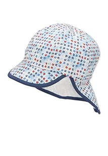Sterntaler Chłopcy czapka z daszkiem z osłoną karku Flash kapelusz przeciwsłoneczny, biały, 51 cm - Czapki damskie - miniaturka - grafika 1