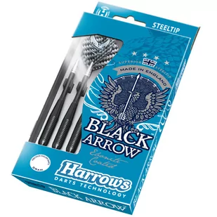 Harrows rzutki Black Arrow Steeltip 21 gr czarne - Dart - miniaturka - grafika 1