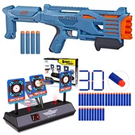 Zabawki militarne - Nerf Elite 2.0 Tetrad QS-4 F5026 + Tarcza na 3 Cele + 30 Strzałek - miniaturka - grafika 1