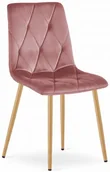 Krzesła - Różowe pikowane krzesło tapicerowane F0-L59 - miniaturka - grafika 1