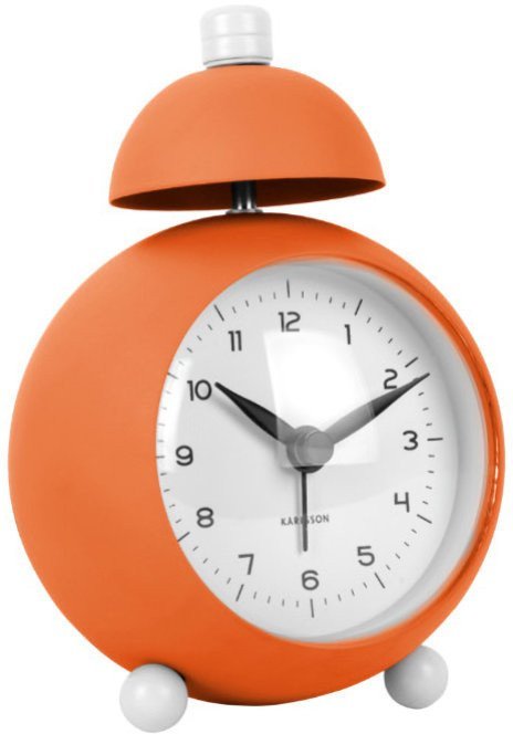 Budzik Karlsson Chaplin KA5979OR pomarańczowy okrągły .