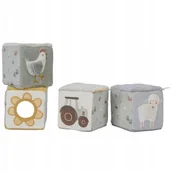 Zabawki sensoryczne - ﻿LITTLE DUTCH Miękkie kostki klocki aktywizujące Little Farm - miniaturka - grafika 1