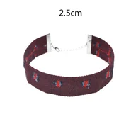 Naszyjniki - Choker midi bordowy - miniaturka - grafika 1