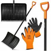 Łopaty do śniegu - ŁOPATA DO ŚNIEGU SZEROKA FISKARS ODGARNIACZ DUŻA ZGARNIACZ CIEPŁE RĘKAWICE - miniaturka - grafika 1