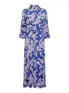 Sukienki - YAS Damska sukienka Yassavanna Long Shirt Dress S. Noos, niebieski (Dazzling Blue), XS - miniaturka - grafika 1