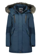 Kurtki damskie - Geographical Norway Parka zimowa "Coraly" w kolorze granatowym - miniaturka - grafika 1
