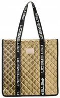 Torebki damskie - Torba shopper bag torebka damska zakupowa pikowana logo shopperka PETERSON - miniaturka - grafika 1