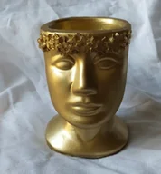 Donice - Złota,doniczka,osłonka-głowa - miniaturka - grafika 1
