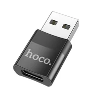 Złącza, przejściówki, adaptery - Hoco Adapter Otg Ze Złącza Usb-C Do Usb (Męski) Ua17 Czarny - miniaturka - grafika 1