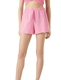 Koton Damskie mini szorty sportowe Embellished Drawstring Cotton, różowy (274), XS - Spodenki damskie - miniaturka - grafika 1