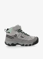 Buty dla chłopców - Buty dziecięce Keen Targhee IV Mid WP Kids - alloy/granite green - miniaturka - grafika 1