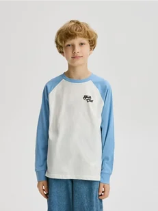 Reserved - Bawełniany longsleeve - jasnoniebieski - Bluzki dla chłopców - miniaturka - grafika 1
