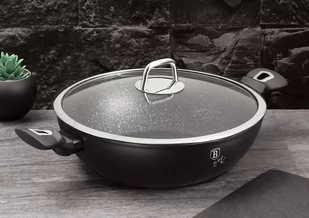WOK GRANITOWY 30cm BERLINGER HAUS BH-7113 BLACK SILVER - Garnki - miniaturka - grafika 2
