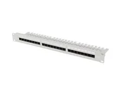 Szafy rack - Patch panel 24 lanberg port 1u 19" kat.6a utp z organizerem kablowym szary PPUA-1124-S - miniaturka - grafika 1