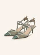 Czółenka - Fendi Czółenka Z Odkrytą Piętą gruen - miniaturka - grafika 1