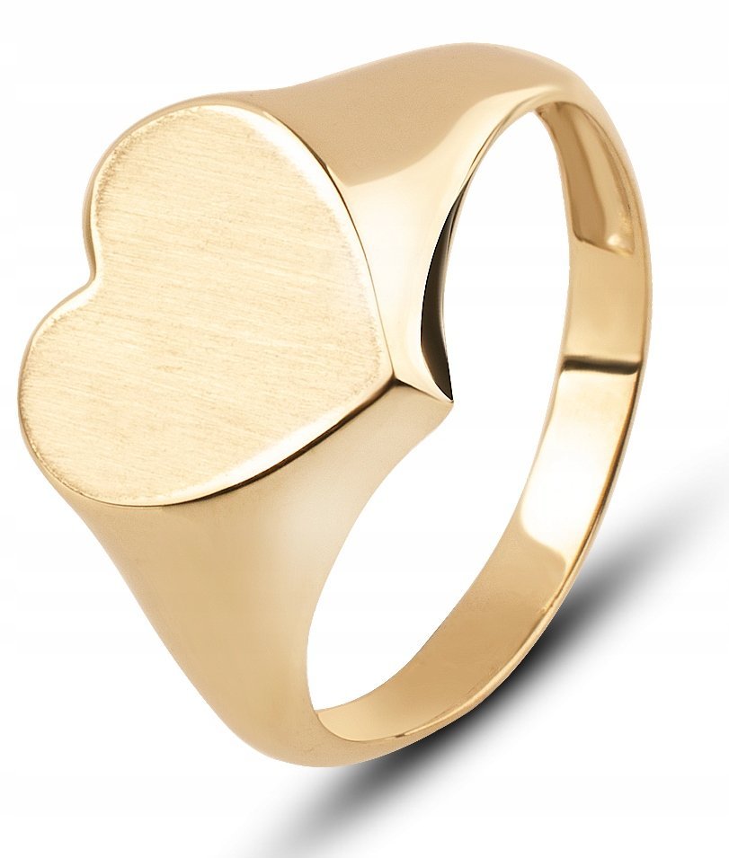 ZŁOTY KLASYCZNY SYGNET SERCE CUORE SIGILLO 333