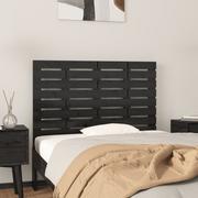 Inne meble do sypialni - Wezgłowie łóżka, czarne, 96x3x63 cm, lite drewno sosnowe Lumarko! - miniaturka - grafika 1