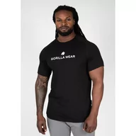 Koszulki sportowe męskie - Koszulka fitness męska Gorilla Wear Davis T-shirt czarna - miniaturka - grafika 1