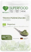 Suplementy naturalne - MedicaLine Trawa pszeniczna bio w proszku 200g BeOrganic białka witamina A C wapń żelazo miedź triticum aestivum MC162 - miniaturka - grafika 1
